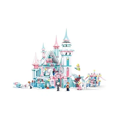 Immagine di Sluban Klemmbausteine SL95659 Lucchetto invernale magico (1324 pezzi) [M38 B0789], set da gioco, mattoncini a morsetto, Girls Dream, con personaggio di sogni, multicolore