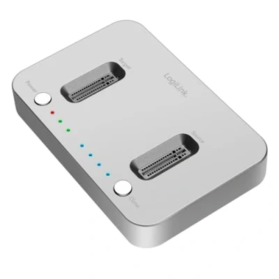 Immagine di LogiLink QP0033 Docking station USB 3.2 (Gen 2) a 2 porte per SSD M.2 NVMe, con clone offline, colore: Argento