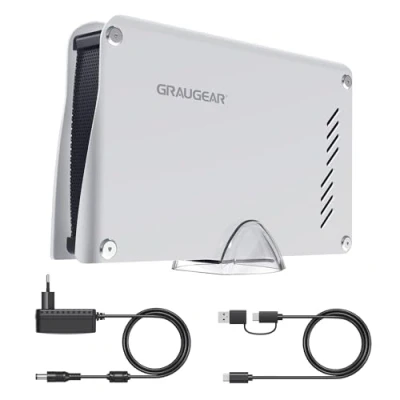Immagine di GRAUGEAR Disco Rigido Esterno 4TB Alluminio, Formattato per PS5, PS5 Slim e PS4, USB C/A, LED, Ideale Videogiochi