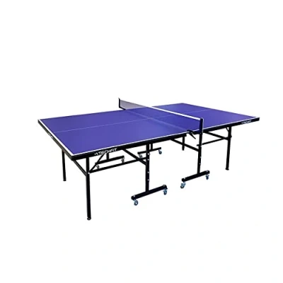 Immagine di TechFit Tavolo da Ping Pong per Interni Dimensioni tornei, Robusto Pannello in Resina melaminica 4mm con Strato Protettivo AntiGraffio,Pieghevole