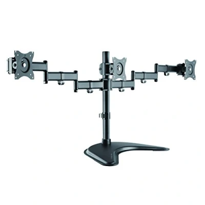 Immagine di LogiLink BP0051 Supporto da scrivania per 3 monitor, portata 8 kg, 33,02 68,58 cm (13 27&quot;), colore: nero