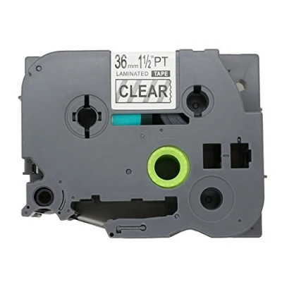 Immagine di BROVACS 1 confezione nero su nastro trasparente compatibile per Brother P Touch TZ 161 TZe 36 mm 1/2&quot; OPA1116