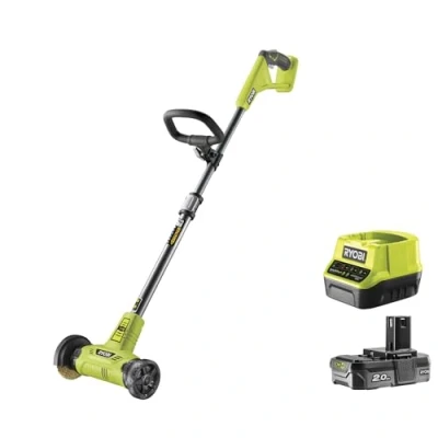 Immagine di Ryobi RY18PCA 120 Pulisci Fughe a Batteria 18V ONE+, Impugnatura Ergonomica e Regolabile, Spazzola Metallica 11,5 cm, Include Una da 2.0Ah
