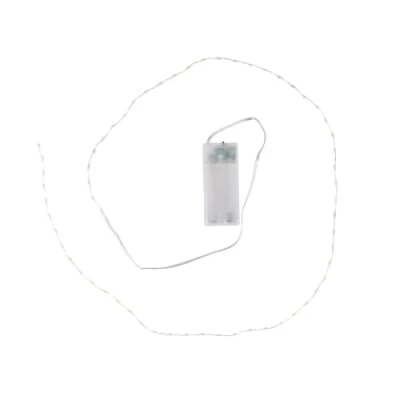 Immagine di Ideen mit Herz Catena di luci a LED, distanza dalla luce, 1,5 cm, extra piccola, luce bianca calda, funzionamento batteria, con funzione timer (60 lunghezza cavo 120 cm)