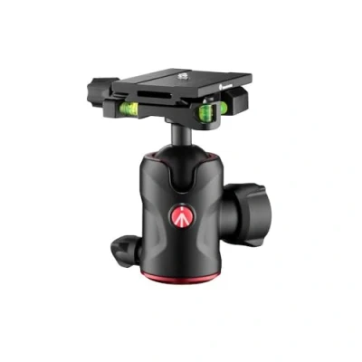 Immagine di Manfrotto Compact Testa a Sfera 496 con Piastra Sgancio Rapido MSQ6PL, Fluida per Treppiede, Stabilizzatore Camera, Telecomando, Attrezzatura Fotografica