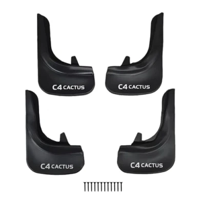 Immagine di acpar Compatibile con Citroen C4 Cactus 2014 2021 Parafanghi Anteriori e Posteriori Set del Veicolo 4 Pezzi Nero