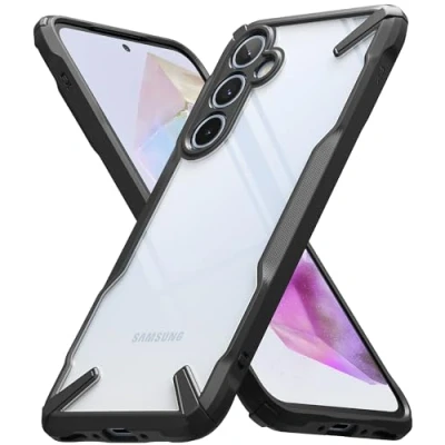 Immagine di Ringke Fusion X Compatibile con Cover Samsung Galaxy A35 5G, Custodia Trasparente Antigraffio Rigido Antiurto Paraurti Robusto Bumper Black