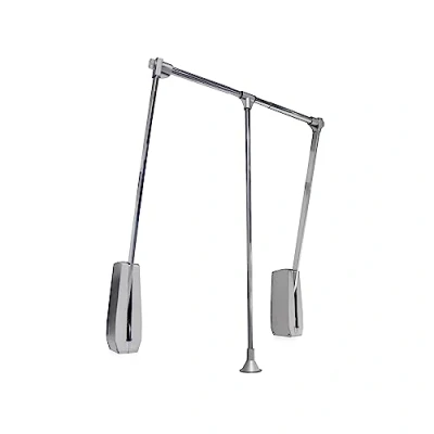 Immagine di Emuca appendiabiti per armadio Hang a parete, barra saliscendi, largo regolabile 600 830mm, Cromato brillo, Acciaio e Tecnoplastica, 1 un