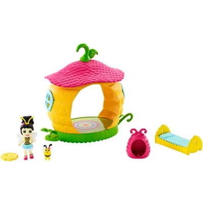 Immagine di Enchantimals Petal Park Camera delle Api, Playset con​ Due Bambole Beetrice L&#039;Ape, Pollen Il Bruco, Letto e Accessori, FXM99