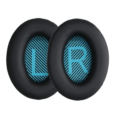 Immagine di kwmobile 2x Cuscinetto Cuffie Compatibile con Bose Soundlink Around Ear Wireless II Pad Cuscinetti Ricambio Over Simil Pelle nero