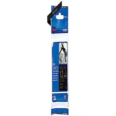 Immagine di Brother TZER334 Nastro in tessuto TZE sfondo nero e scritta oro da 12MM x 4m di lunghezza