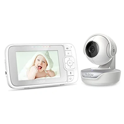 Immagine di Hubble Connected Nursery View Select Baby Monitor Camera with 4.3&quot; Screen, Privacy Mode, Remote Pan, Tilt and Zoom, Night Vision Ambient Temperature Sensor