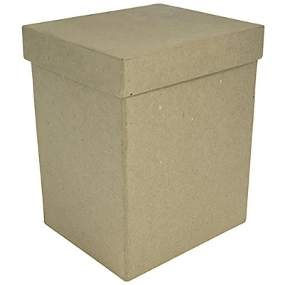 Immagine di Decopatch BT044C 1 supporto in cartapesta marrone 14x12x17 cm, scatola rettangolare alta