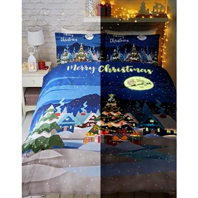 Immagine di Bedlam Glow in The Dark Xmas Set Copripiumino, Multicolore, Singolo