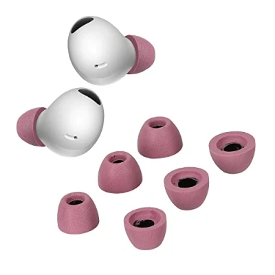 Immagine di kwmobile Gommini Auricolari Memory Foam Set da 6 Compatibile con Samsung Galaxy Buds 2 Pro Cuffie In Ear Schiuma 3 Size lilla pastello