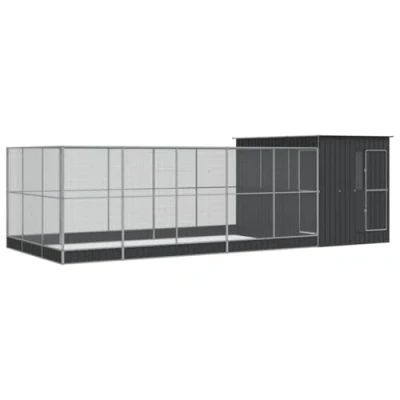 Immagine di vidaXL Voliera con Estensione Argento 704x303x216 cm in Acciaio, Gabbia per Uccelli, Ampia piccioni