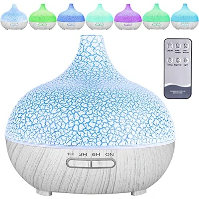Immagine di MAISITOO Diffusore di Oli Essenziali,550ml Aromi,Umidificatore Ambiente Fino a 8 Ore Lavoro,Diffusore Luci Notturne 7 Colori,Senza BPA,per Yoga,Spa,Camera da Letto