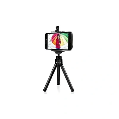 Immagine di Techly 020980 Treppiede Portatile Universale per Smartphone e Fotocamere Nero