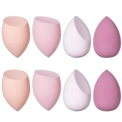Immagine di Spugna Trucco, 8 Pz Spugnette Trucco Fondotinta Per Fondotinta, Cipria Liquida, Ecc., Blender Make Up è Disponibile In 3 Forme Soddisfare Le Vostre Esigenze Rosa
