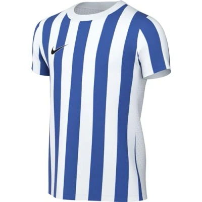 Immagine di Nike Striped Division IV Jersey Maglia a Maniche Corte da Bambino, Unisex Bambini, CW3819 102, Bianco/Blu/Nero, 8 10 Anni