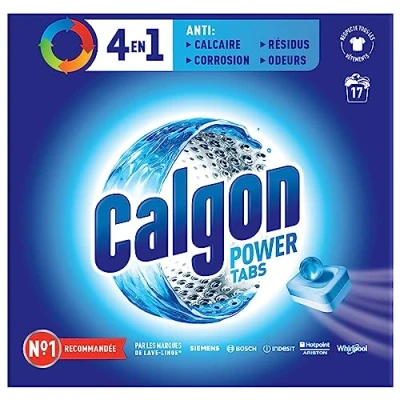 Immagine di Calgon Powerball Tablet 4 in 1, antiodore e anticalcare detergente per biancheria (17 pastiglie)