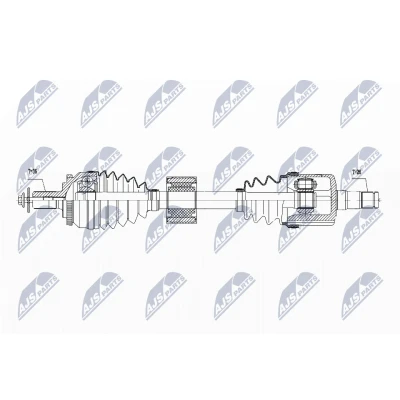 Immagine di NTY NPW VV 037 Albero motore / Semiasse Assale anteriore Sx 534mm