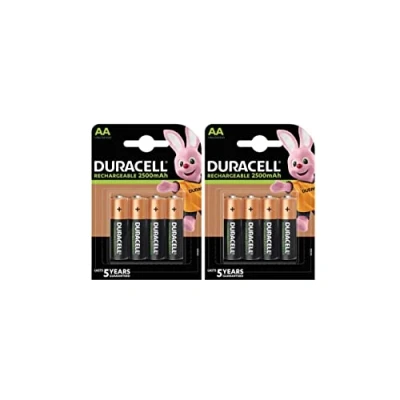 Immagine di 8X Duracell AA Ricaricabile 2500 mAh (2 Blister Da 4 Batterie) 8 Pile Stilo Ricaricabili