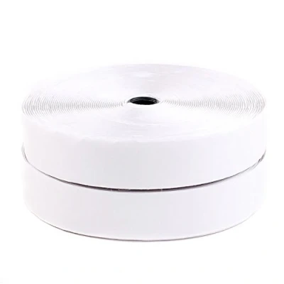 Immagine di TUKA 25mx50mm Nastro Gancio e Anello Auto Adesivo, Hook &amp; Loop striscia alta qualità, Universale Magico Strisce, per Modelbau Tinker, ecc, 25m anello, Bianco, TKB5031 White