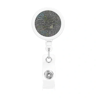Immagine di Geek Nerd Math Mathematician Pi Day porta badge retrattile, con Clip identificativa a coccodrillo