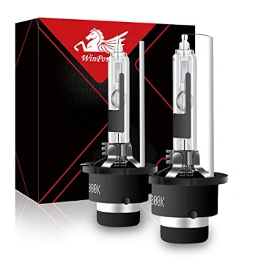 Immagine di WinPower D2R Xenon HID 35W Kit di sostituzione lampadina Xeno 6000K Bianco Stent metallo Lampada conversione faro dell&#039;automobile 12V, 2 Bulbi