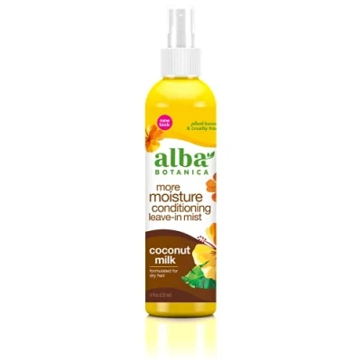 Immagine di Alba Botanica Mega Moisture Conditioning Leave In Mist, latte di cocco, 8 oz (imballaggio può variare)