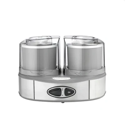 Immagine di Cuisinart Ice Cream Machine Duo Deluxe ICE40BCE self freezing Silver 2 x 1 Liter