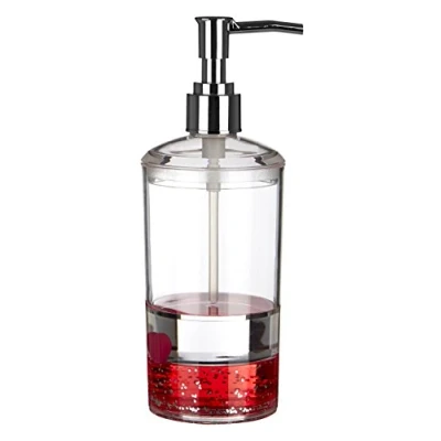 Immagine di Premier Housewares lozione/dispenser per Sapone, in Acrilico, Trasparente/Rosso, 7 x 19 cm