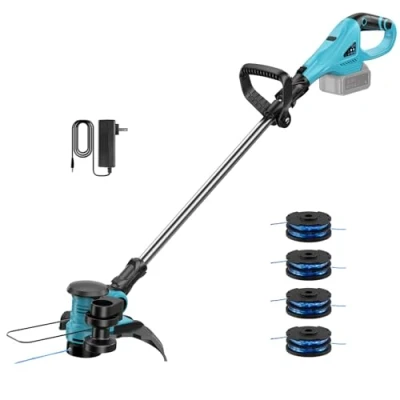 Immagine di Decespugliatore con Batteria 21V Tagliabordi a 4.0 Ah,Decespugliatore Elettrico e 4 Bobine di Ricambio,Tagliabordi per Giardino. (Senza batteria)