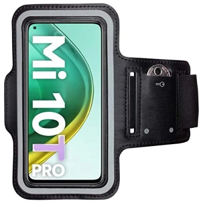 Immagine di CoverKingz Porta cellulare da corsa per Xiaomi Mi 10T / Pro telefono con tasca portach Portacellulare correre Fascia braccio smartphone Nera