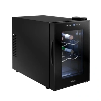 Immagine di Tristar Cantinetta termoelettrica Grand Saignée, Fino a 6 bottiglie, Silenziosa e stabile, Porta in vetro, 3 livelli, Touch screen LED, Illuminazione interna, WR 7506