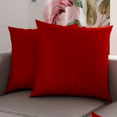 Immagine di PETTI Artigiani Italiani Coppia di Federe Cuscino 50x50 cm in Microfibra, Cuscini Arredo Camera da Letto, Divano, Set 2 Fodere Copricuscino, Federa Tinta Unita Bordeaux, 100% Made Italy