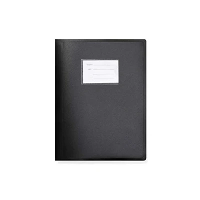 Immagine di ARPAN Cartellina portadocumenti con 104 tasche, formato A4, 208 lati, copertina flessibile, colore: nero