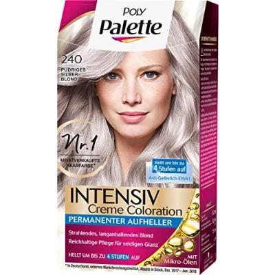Immagine di Poly Palette Intensiv Creme Coloration 240 Biondo argento cipria, confezione da 1 (1 x 115 ml)