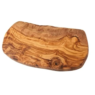Immagine di Cleminson 30 x 16 cm Tagliere in legno d&#039;ulivo rustico per tagliare, servire e antipasti