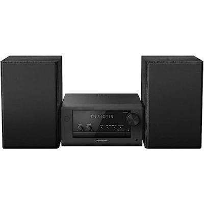 Immagine di Panasonic SC PM704EG K Sistema stereo compatto Micro HiFi con CD, radio DAB+/FM, USB e Bluetooth, 80 W, controllo dei bassi, nero