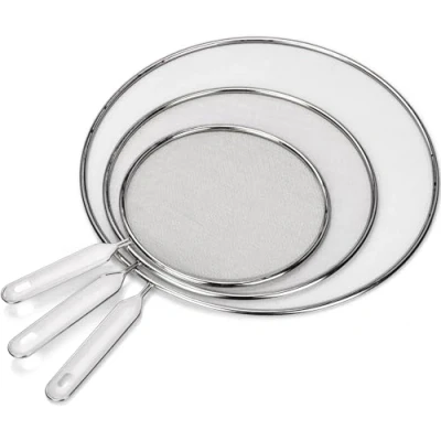 Immagine di HATANSE 3 Pezzi Paraschizzi Padella Paraspruzzi in Acciaio Inox con Manico Coperchio Antischizzo Cucina Diametro 19 cm 25 33 per Molte Padelle