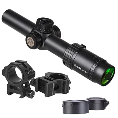 Immagine di WestHunter Optics HD 1 6x24 IR Riflescope, 30mm Tube Red Green Illuminated Reticle Second Focal Plane Tactical Precision 1/5 MIL Shooting Scope A, Picatinny Kit C