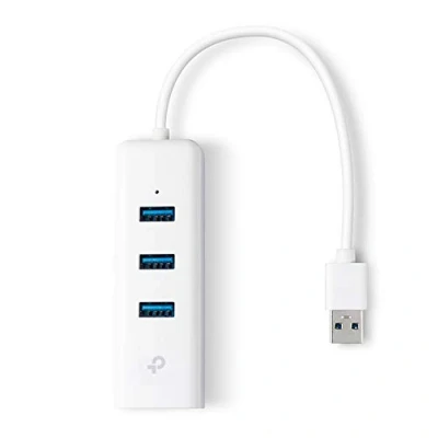 Immagine di TP Link UE330 Adattatore USB di Rete 2 in 1, Hub a 3 Porte 3.0, Gigabit Ethernet, Porta Plug &amp; Play, Design Compatto e Portatile, Windows, Mac OS, Linux Chrome OS