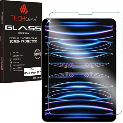 Immagine di TECHGEAR Vetro Temperato Compatibile con iPad PRO 11&quot; 2022/2021 / 2020 Autentica Pellicola Protecttiva [Senza Bolle] [Durezza 9H] per e Air 5/4