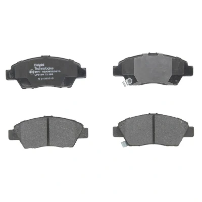 Immagine di DELPHI LP2194 Kit pastiglie freno con segnalatore acustico usura lamierino anticigolío senza accessori HONDA: JAZZ 3, 4, Insight II Hatchback