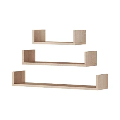 Immagine di Selsey Kassi Set di 3 Scaffali/Scaffale Murale/Mensole a Parete/Pannelli Sospesi/Quercia
