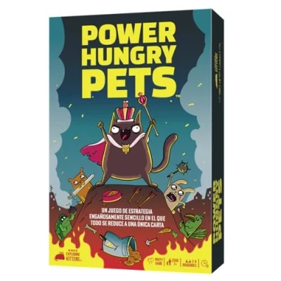 Immagine di Exploding Kittens Power Hungry Pets Gioco Di Strategia Ingannevolmente Semplice in cui Tutto si riduce a una Carta Unica da 7 Anni 2 6 Giocatori 15 Min. Partenza Italiano