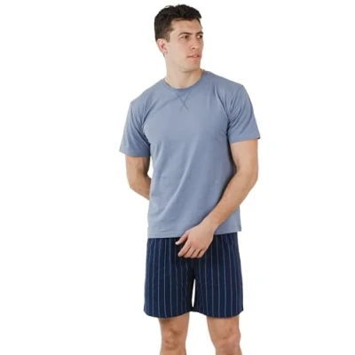 Immagine di TRAMAS+ Pigiama da Uomo Estivo, Completo con Maglietta a Maniche Corte e Pantaloncini, Comodo Fresco XXL, Moritz