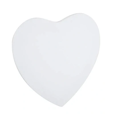 Immagine di Honsell Cornice a Forma di Cuore 30 x 1,5 cm, Tela Resistente 100% Cotone, con graffette sul Retro, per Pittura Olio e Acrilico Tecnica Stencil, Colore Bianco, 12232